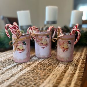 Upcycled Pink Santa Decor